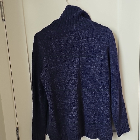 Hilary Radley Navy Cowl Neck Sweater - Picture 5 of 6